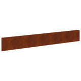 Lawn Edging 30 pcs 100 x 15 cm Steel Rusty 8008832