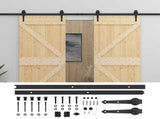 Sliding Door 2 pcs 100 x 210 cm Solid Pine Wood 3444885