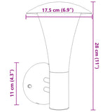 Outdoor Wall Lights 2pcs Black Stainless Steel 4006241