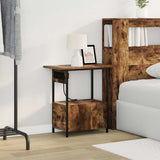 Bedside Cabinet Smoked Oak 60 x 30 x 61 cm Engineered Wood 859597