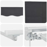 Manual Retractable Awning Anthracite 4.5 x 3.5 m 3420309
