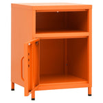 ZNTS Nightstands 2 pcs Orange 35x35x51 cm Steel 3095217