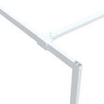 Walk-in Shower Wall White 100x195 cm Clear ESG Glass 152152