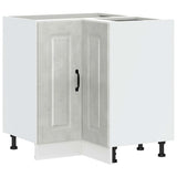 Kitchen Corner Base Cabinet Kalmar Concrete Grey Engineered Wood 853511