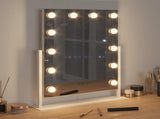 LED Vanity Mirror White 44 x 10 x 53 cm Glass and Steel 42020525