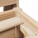 Bed Frame without Mattress 135x190 cm Double Solid Wood Pine 3323509