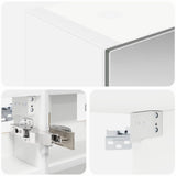 Bathroom Mirror Cabinet White 30 x 10.5 x 50 cm Engineered wood 889007