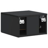 Wall-Mounted Bedside Cabinet 2 pcs Black 34.5 x 33 x 20 cm 899278
