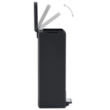 Dustbin with Pedal Anti-fingerprint 30L Black Stainless Steel 149573