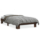 Bed Frame without Mattress Brown Oak 90x200 cm 845876