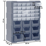 Multi-drawer Organiser with 39 Drawers 38x16x47 cm 149604