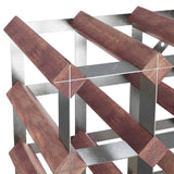 Wine Rack for 120 Bottles Brown Solid Wood Pine 340895