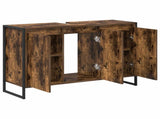 Bathroom Cabinet Smoke Oak 90 x 30 x 60 cm Engineered Wood 886482