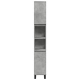 Bathroom Cabinet Concrete Grey 30x30x190 cm Engineered Wood 857201
