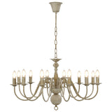 Chandelier Antique White 12 x E14 Bulbs 281620
