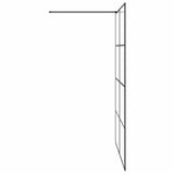 Walk-in Shower Wall with Clear ESG Glass 140x195 cm Black 151037
