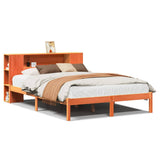 Bookcase Bed without Mattress Wax Brown 140x190 cm Solid Wood Pine 3321552