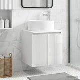 Wall-mounted Sink Vanity High Gloss White 49.5 x 44.5 x 65.5 cm 890466