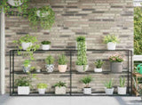 3-Tier Plant Stand Black 200 x 32 x 104 cm Steel 42021342