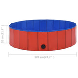 Foldable Dog Swimming Pool Red 120x30 cm PVC 170823