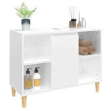 Sink Cabinet High Gloss White 80x33x60 cm Engineered Wood 821286