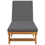 Sun Lounger Reclining Brown 199 x 63 x 85 cm Solid Acacia Wood 4105536