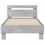 Bed Frame without Mattress with Headboard Concrete Grey 90x200 cm 838536