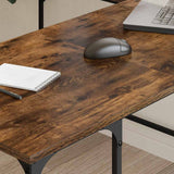 Desk Smoked Oak 139x139x75 cm Engineered Wood 837589