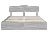 Storage Bed Grey Sonoma 120 x 200 cm Engineered Wood 3413115
