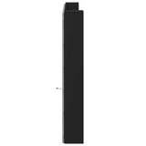 Headboard Cabinet with LED Black 220x16.5x103.5 cm 839274