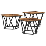 ZNTS Side Tables 3 pcs Old Wood Engineered Wood 868283