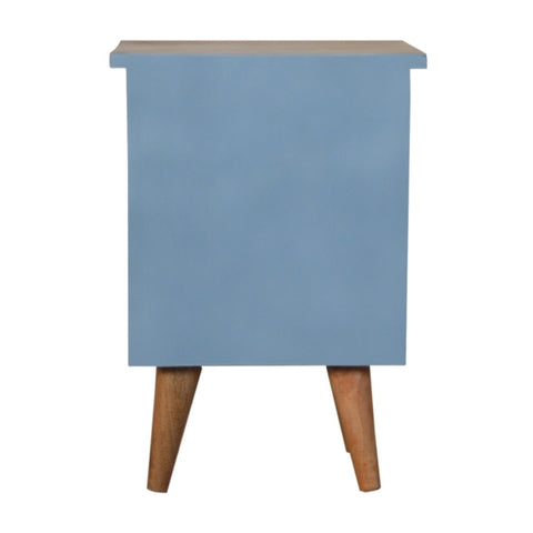 Blue Hand Painted Bedside IN975