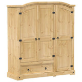 Wardrobe "Corona" 151,5x52x170 cm Solid Wood Pine 4005663