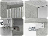 Bathroom Furniture Set 6 pcs Concrete Grey 3407226