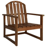 Sofa Set Brown Solid Acacia Wood Medium Durable 44035