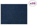 Carpet Tile Blue 50 x 50 cm 20 pcs PP and Bitumen 42032457