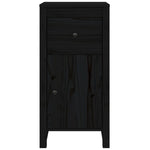 Sideboards 2 pcs Black 40x35x80 cm Solid Wood Pine 813763