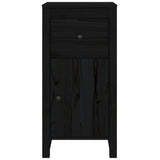 Sideboards 2 pcs Black 40x35x80 cm Solid Wood Pine 813763