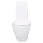 ZNTS Ceramic Toilet Back Water Flow White 240376