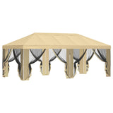 Gazebo Cover with Sidewalls 6 x 3 m Cream Polyester 190 900411