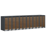 Wheelie Bin Storage for 6 Bins Anthracite 408 x 77.5 x 115.5 cm 3394772