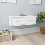 Wall-mounted Drawer Shelf White 60x26x18.5 cm Engineered Wood 800585