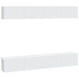 Wall TV Cabinets 4 pcs White 100x30x30 cm 3114190