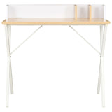 ZNTS Desk White and Natural 80x50x84 cm 20273