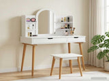 Dressing Table Set FAUSKE 4 pcs White 100 x 50 x 143 cm 3438584