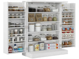 Freestanding Multi-Storage Kitchen Cupboard with Adjustable Shelves White T3398P342967
