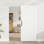 Sliding Door White 86 x 198.5 cm Solid pine wood and steel 3333567