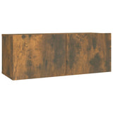 2 Piece TV Cabinet Set Smoked Oak Engineered Wood 3120281