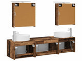 Bathroom Cabinet Set 5 pcs Old Wood Engineered Wood 3406557