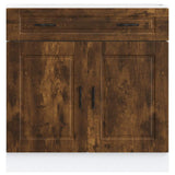 Kitchen Base Cabinet Porto Smoked Oak Engineered Wood 853982